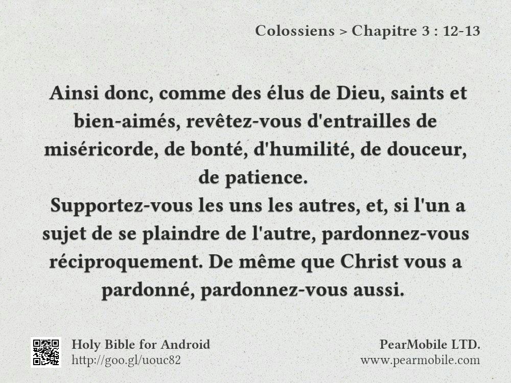 Colossiens, Chapitre 3:12-13